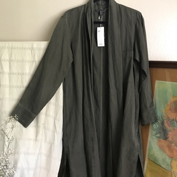 Eileen Fisher Tencel oversized long jacket Duster - Picture 5 of 13